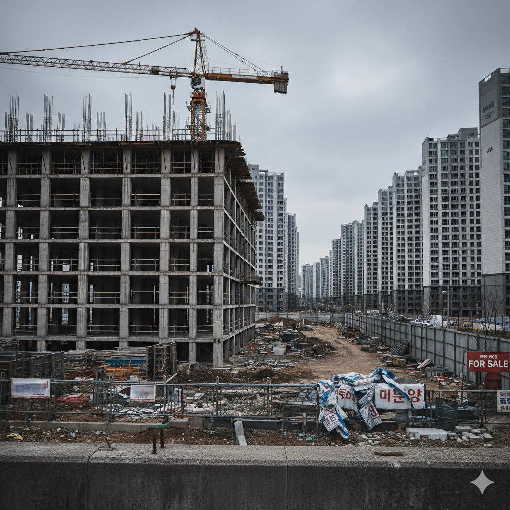 건설 착공 절벽, PF 부실·미분양 ...