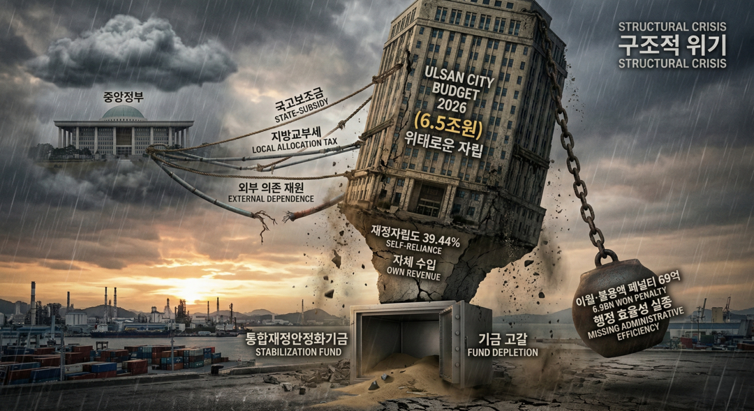 [2026 울산광역시 예산 분석] ㊤ 총예산 6.5조⸱⸱⸱대외 의존도 심화, 재정 건전성 위기