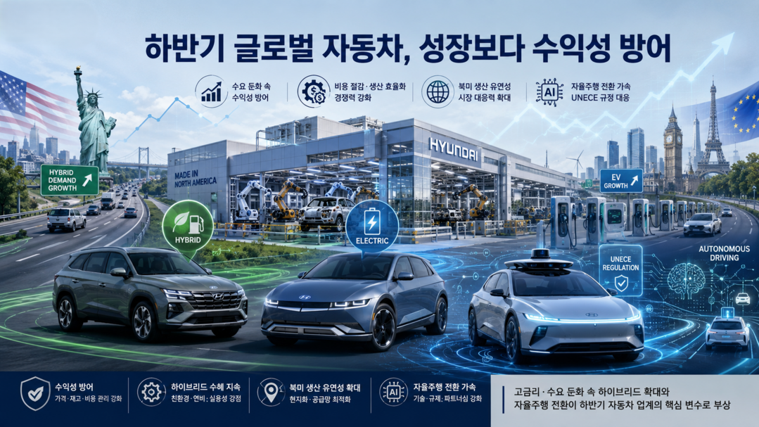 [부문별 하반기 전망] ④ 자동차: 고금리 환경 넘어서는 이익 체력···글로벌 판매량 정체 속 고강도 비용 절감으로 질적 전환