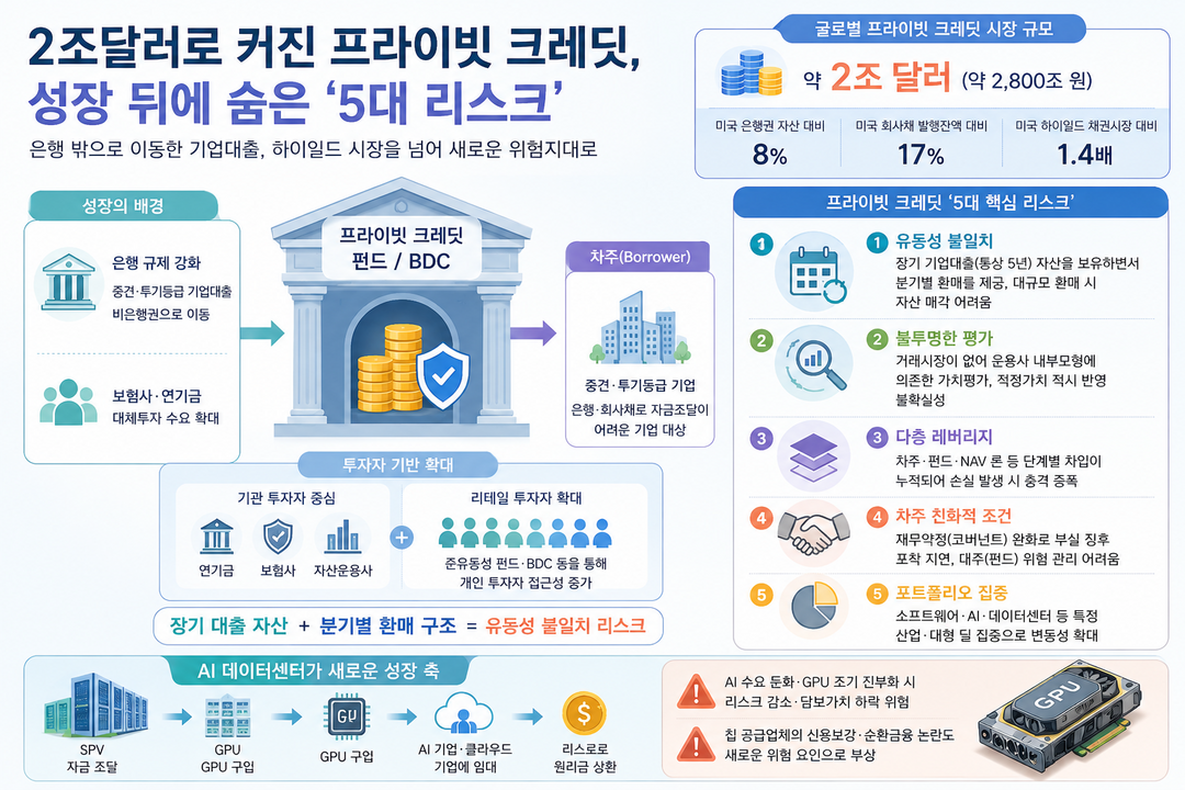 [사모신용 2조달러 논쟁] ㊤ 다음 금융위기 진원지인가, 과장된 공포인가···성장 뒤에 숨은 ‘5대 균열’