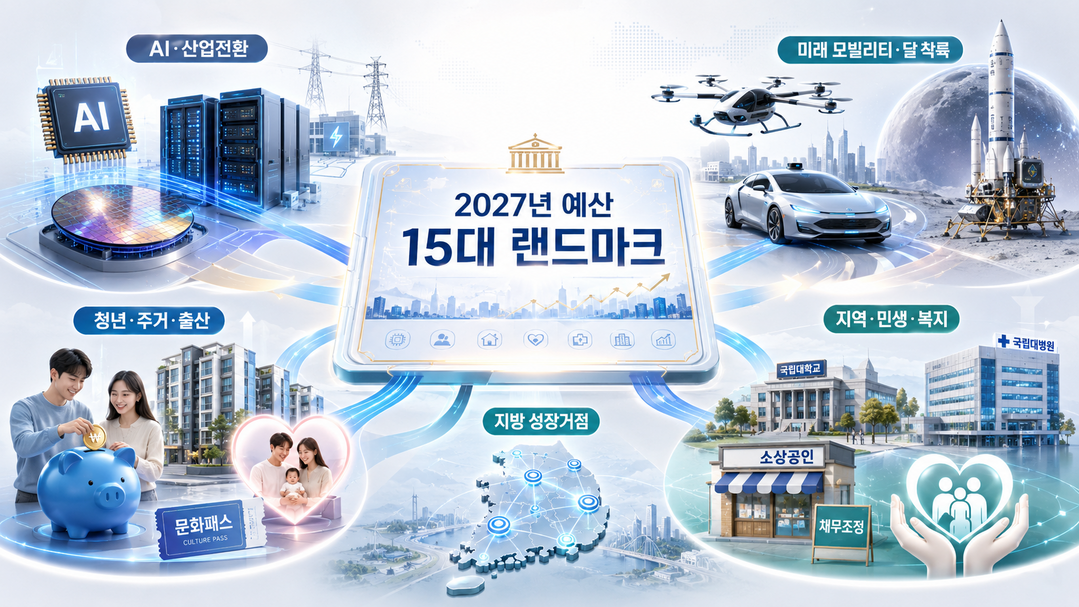 [2027년도 정부예산] ㊦ AI부터 적극복지까지 15대 랜드마크···2027년 예산의 정책 패키지