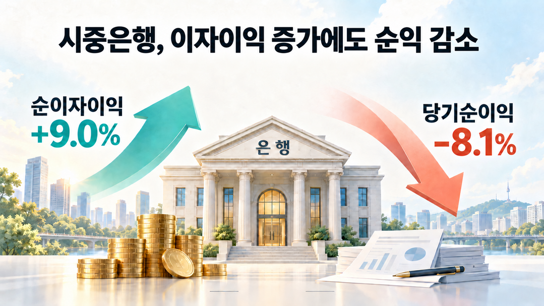 [심층분석] 국내 은행, 이자이익 9% 늘고도 순익 8.1% 감소···손익구조 따라 '희비'