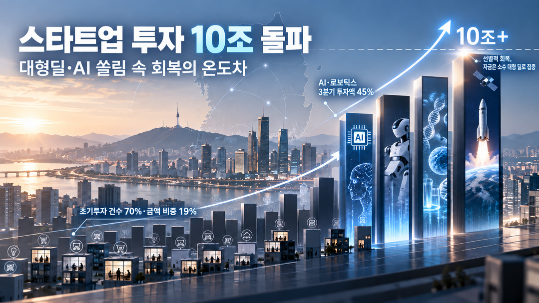 스타트업 투자 10조 돌파했지만···대형딜·AI 쏠림에 '회복의 온도차'