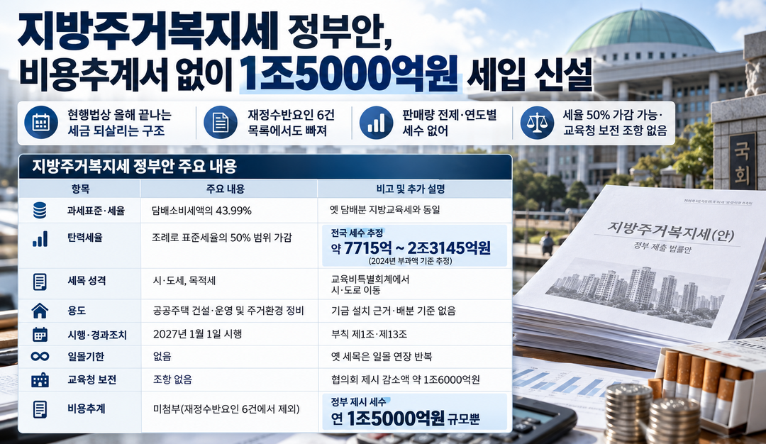 1조5000억 지방주거복지세, 세수 계산서 없이 국회 갔다